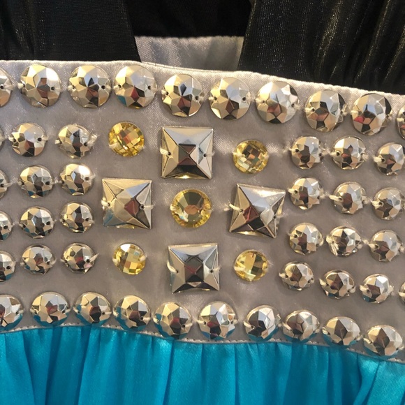 Bebe black and blue party dress - Picture 2 of 6